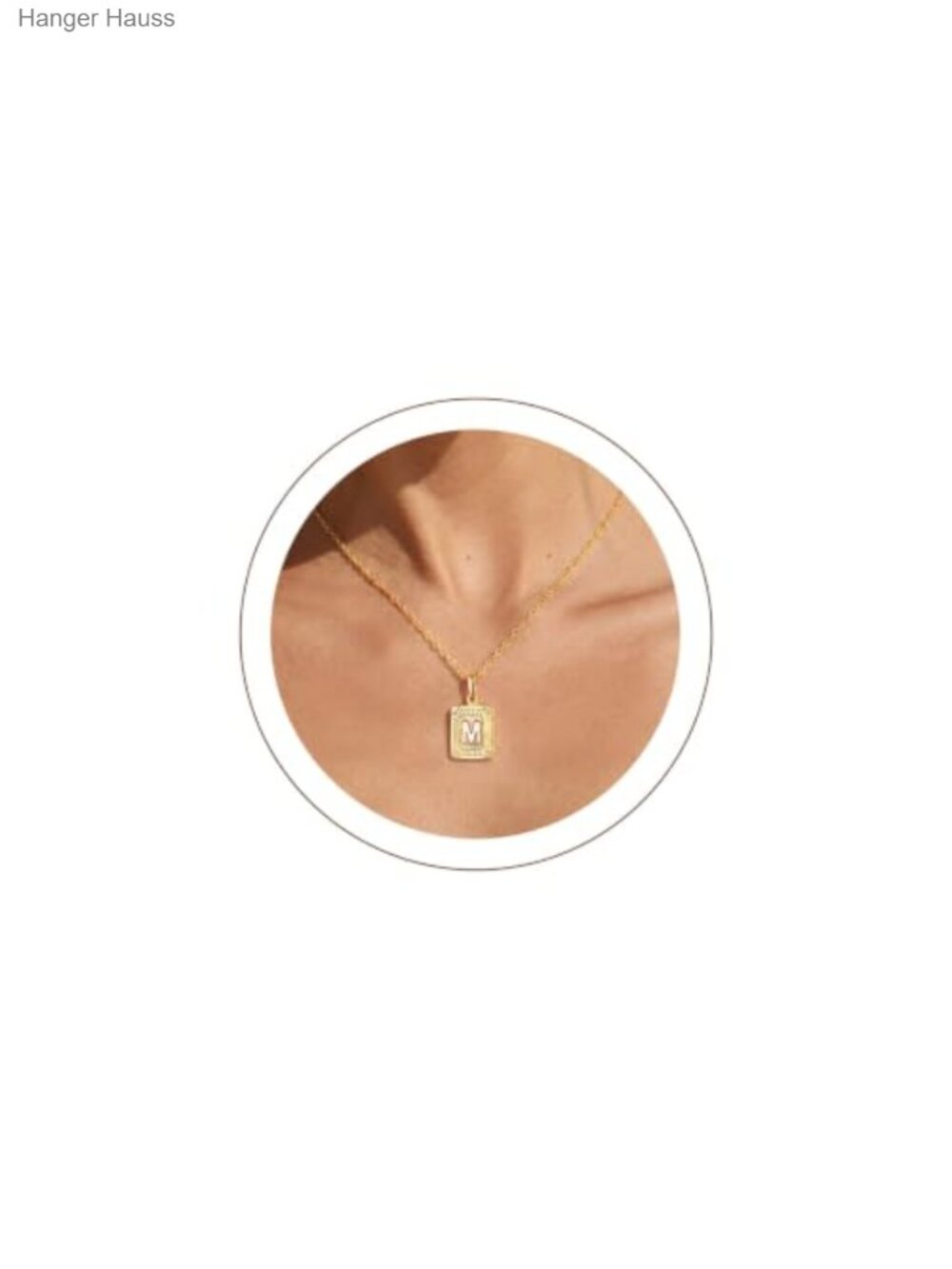 14k Gold Plated Initial Necklace Pendant 20+2 Extender